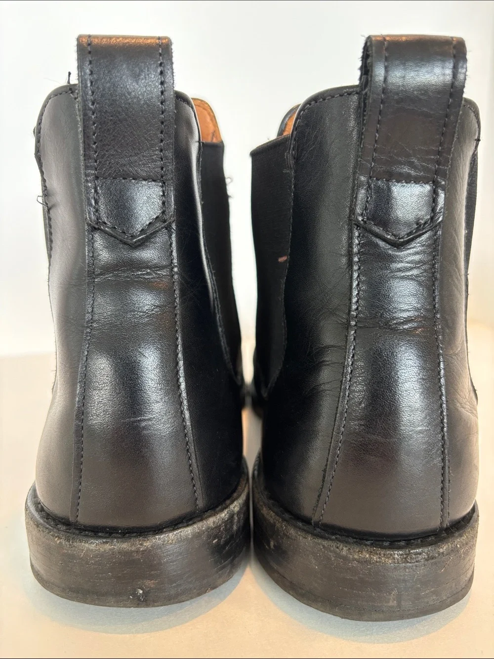 Men's Allen Edmonds Liverpool Black Leather Chelsea Slip-Boots - Size 8.5 E